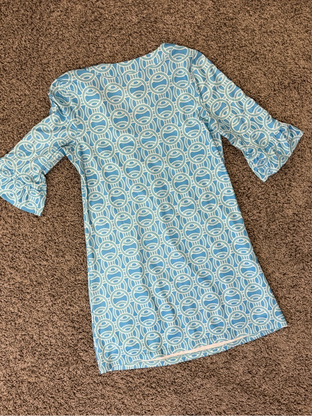 Top It Off Blue Patterned shift dress - Picture 5 of 5